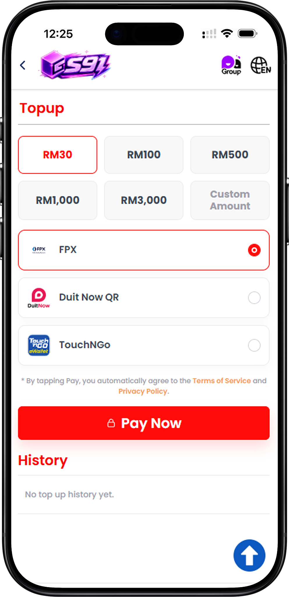 How to Top Up on S91BOX