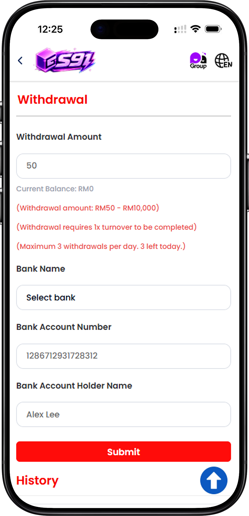 How to Withdraw on S91BOX